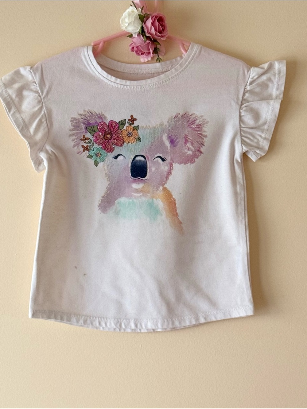 Cat&Jack/Jumping Beans Girls Pink & White Graphic Tee + Bike Shorts Set, Size 4T - Picture 4 of 10